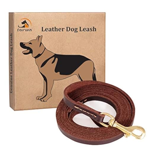 Leather Dog Leash 6ft Braided Heavy Duty Training Lead
