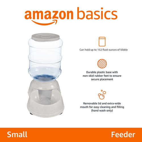 Amazon Basics Gravity Pet Food Feeder and Water Dispensers