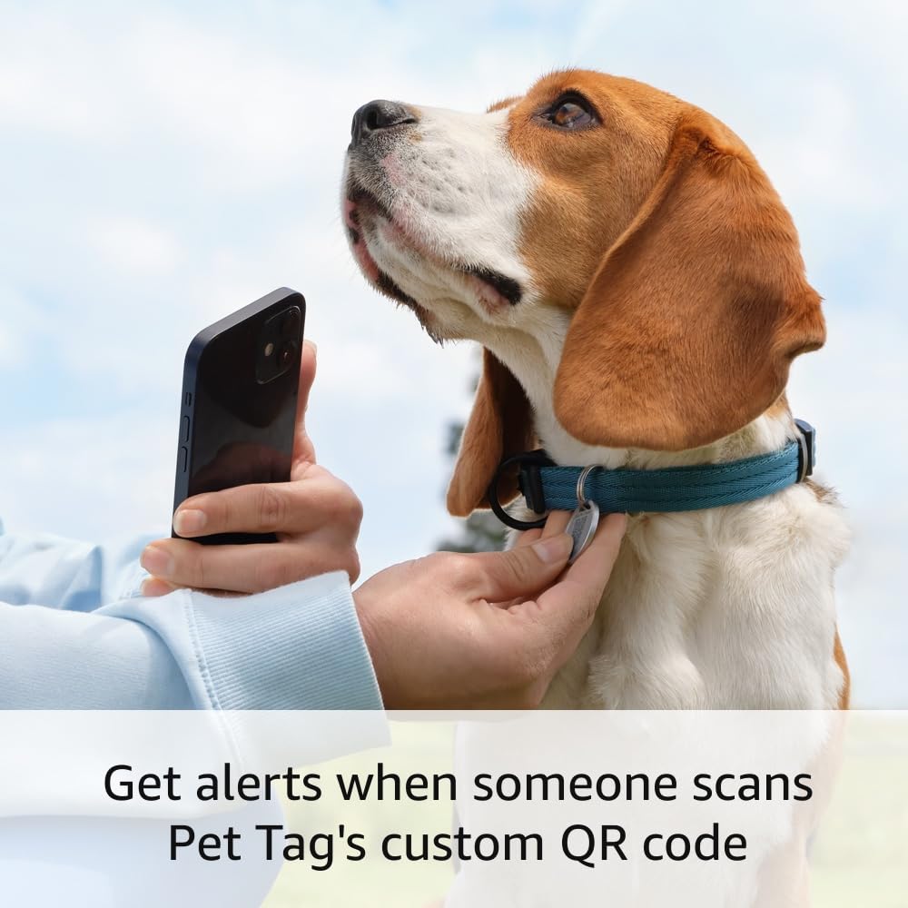 QR Code Pet Tag Ring with Real-Time Alerts No Subscription
