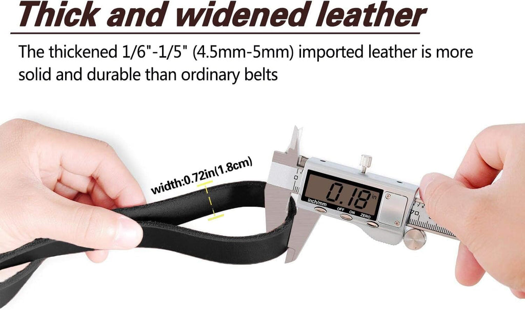 Leather Dog Leash Soft Strong Heavy Duty 5ft 6ft