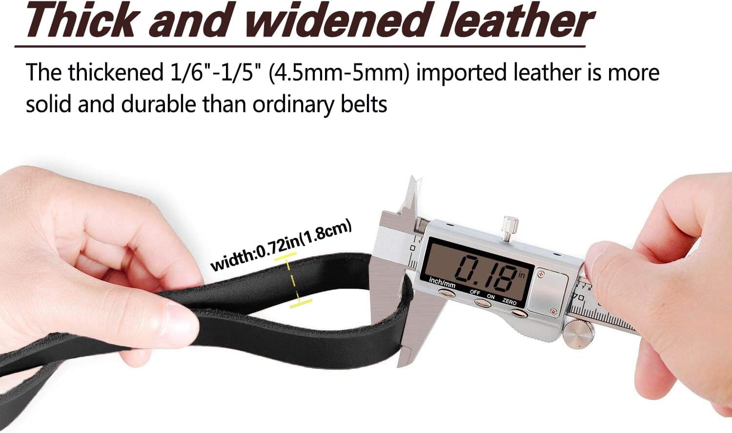 Leather Dog Leash Soft Strong Heavy Duty 5ft 6ft