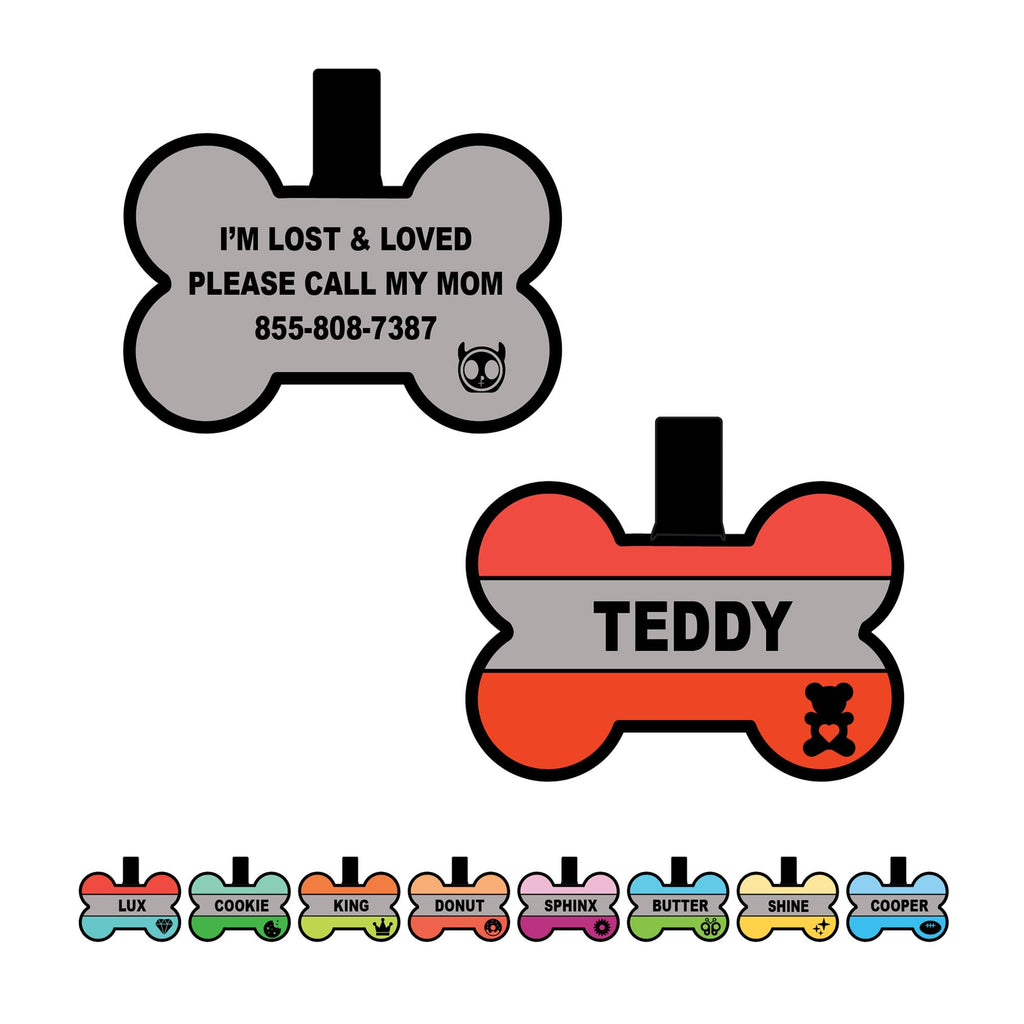 Silent Silicone Dog Tag Personalized Deep Engraved Durable