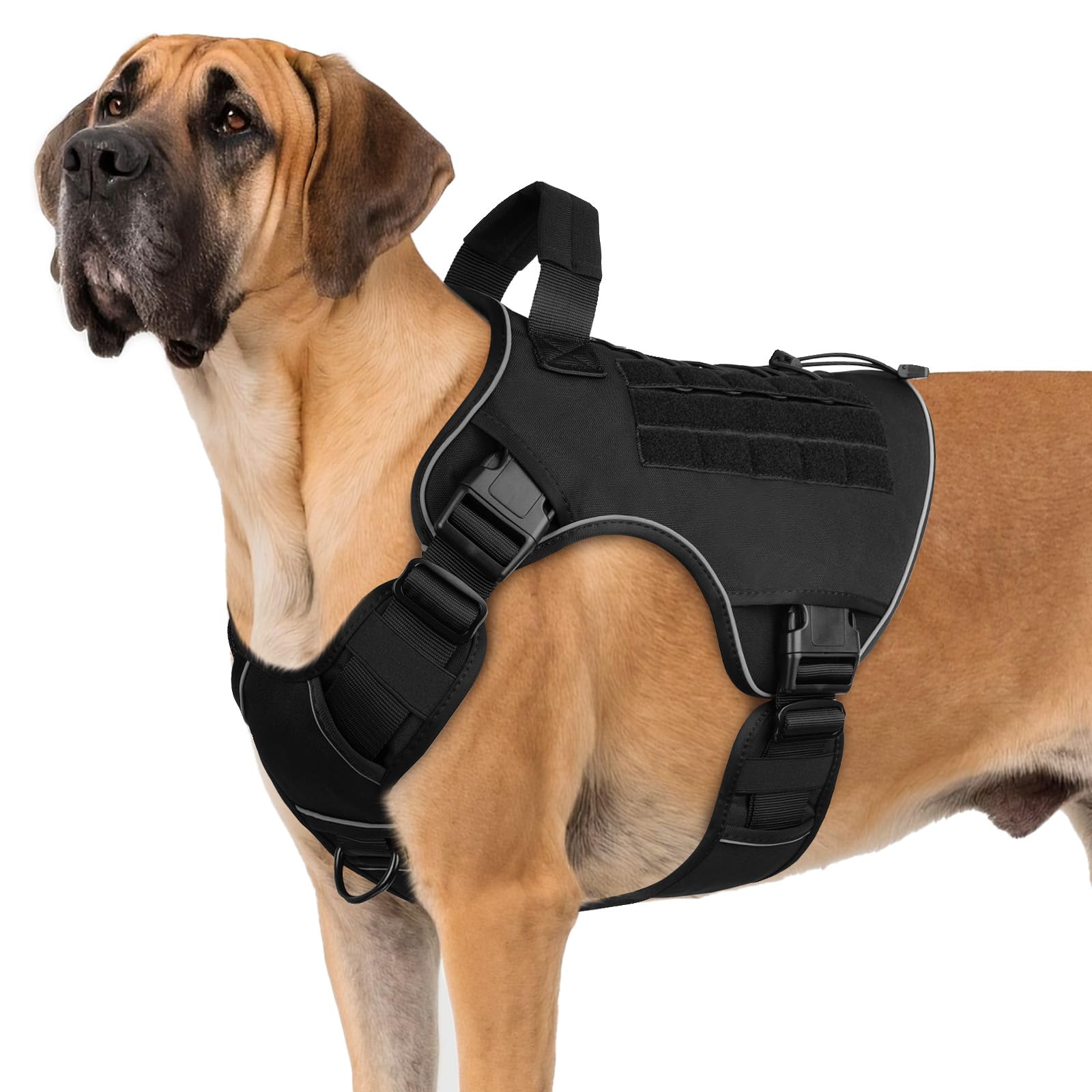 Heavy Duty Tactical Dog Harness Reflective Adjustable Vest