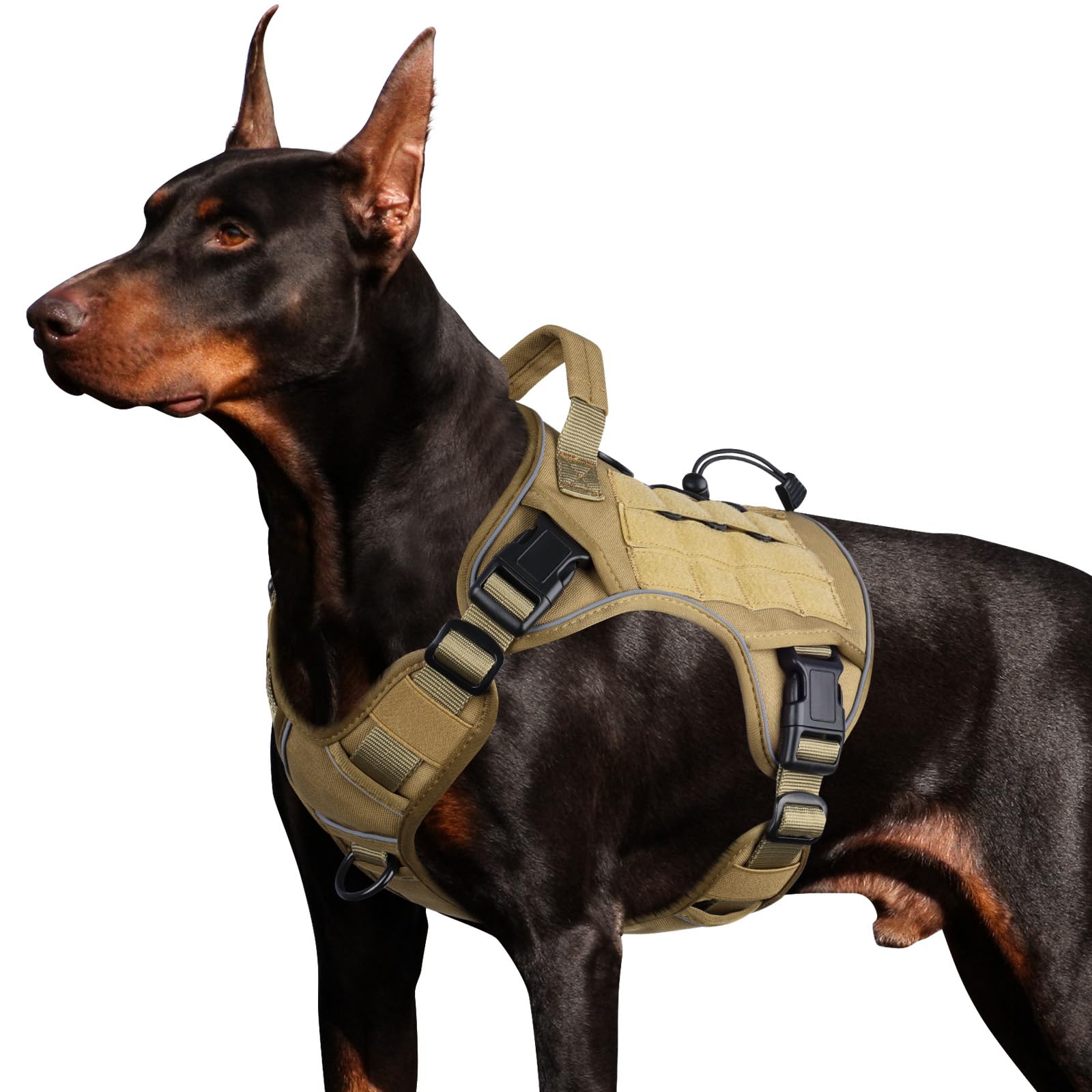 Heavy Duty Tactical Dog Harness Reflective Adjustable Vest