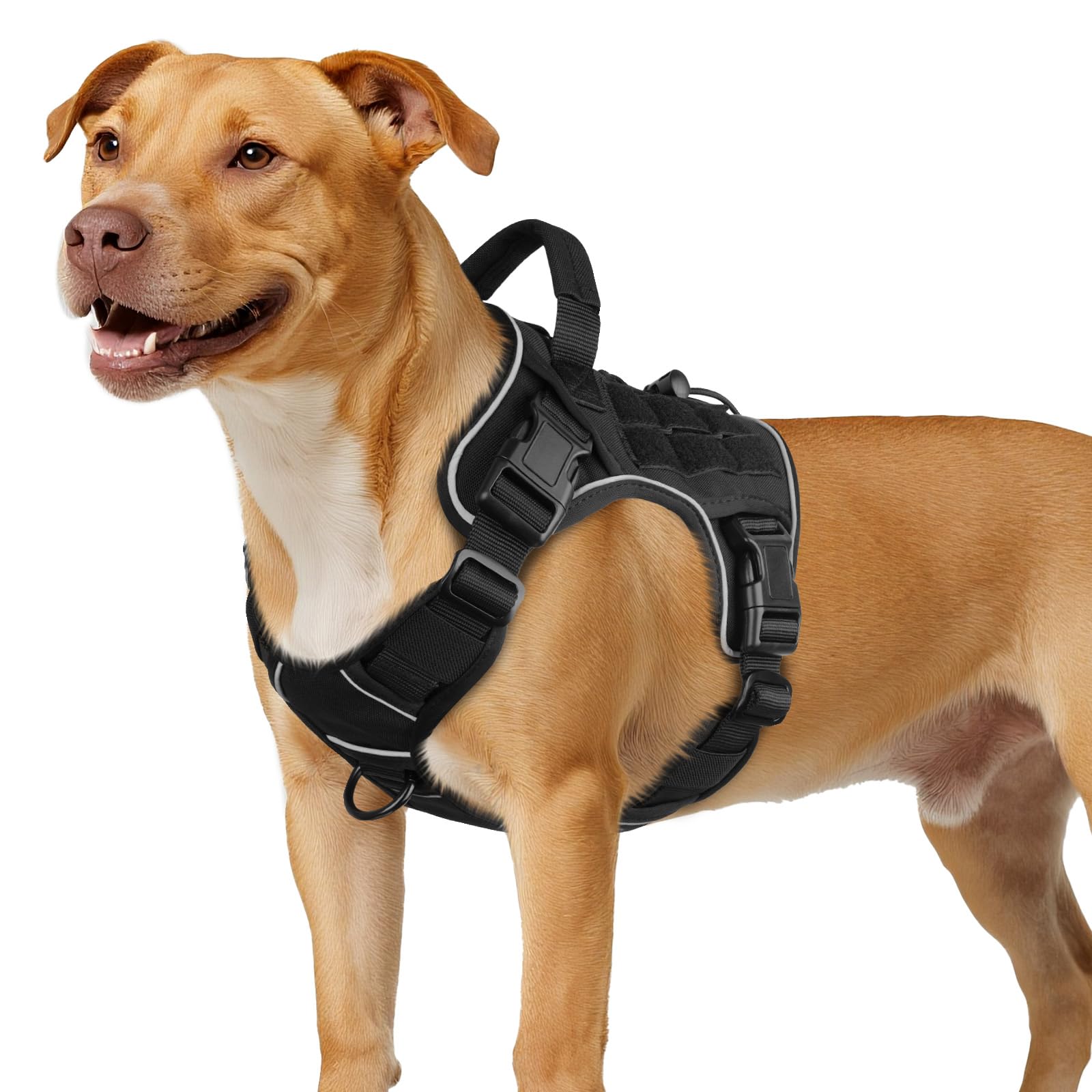 Heavy Duty Tactical Dog Harness Reflective Adjustable Vest