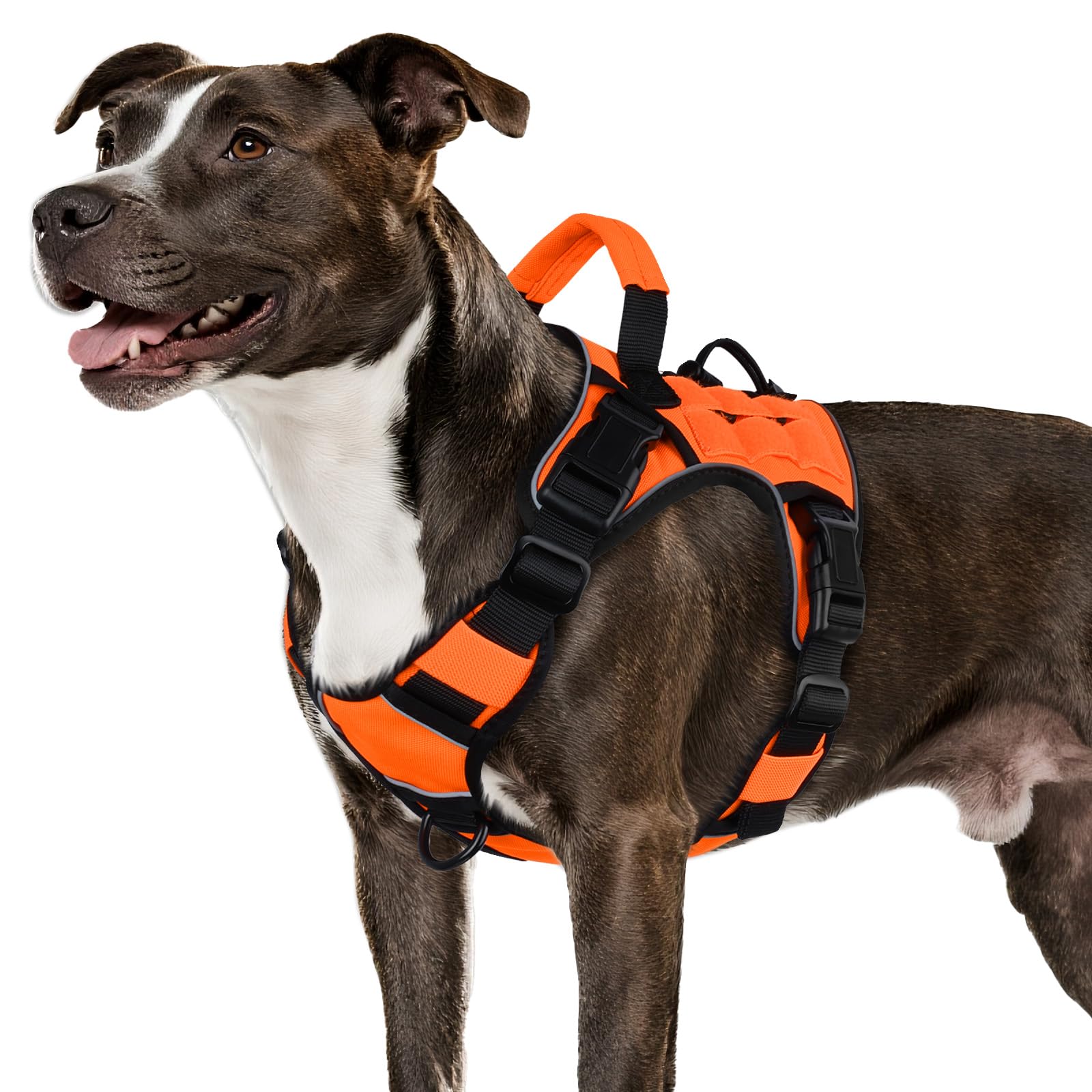 Heavy Duty Tactical Dog Harness Reflective Adjustable Vest