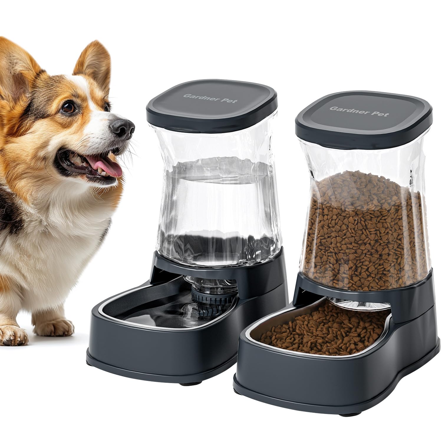 Automatic Dog Water Dispenser Stainless Steel Gravity Feeder