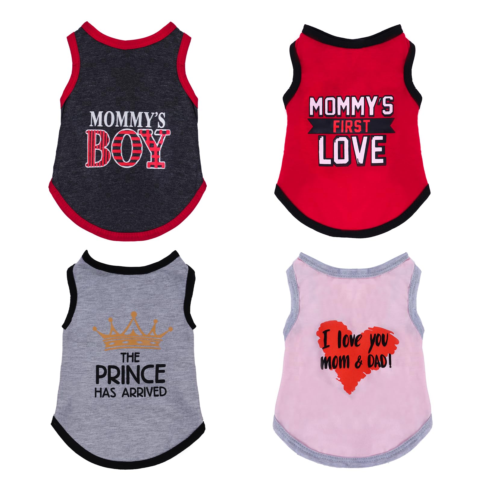 Dog T Shirts Summer Sleeveless Printed Pet Clothes