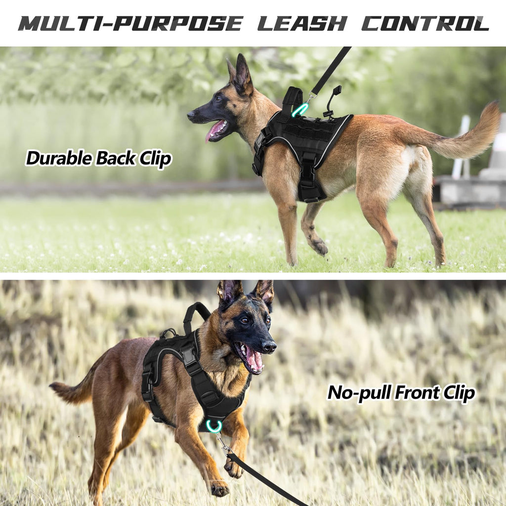 Heavy Duty Tactical Dog Harness Reflective Adjustable Vest