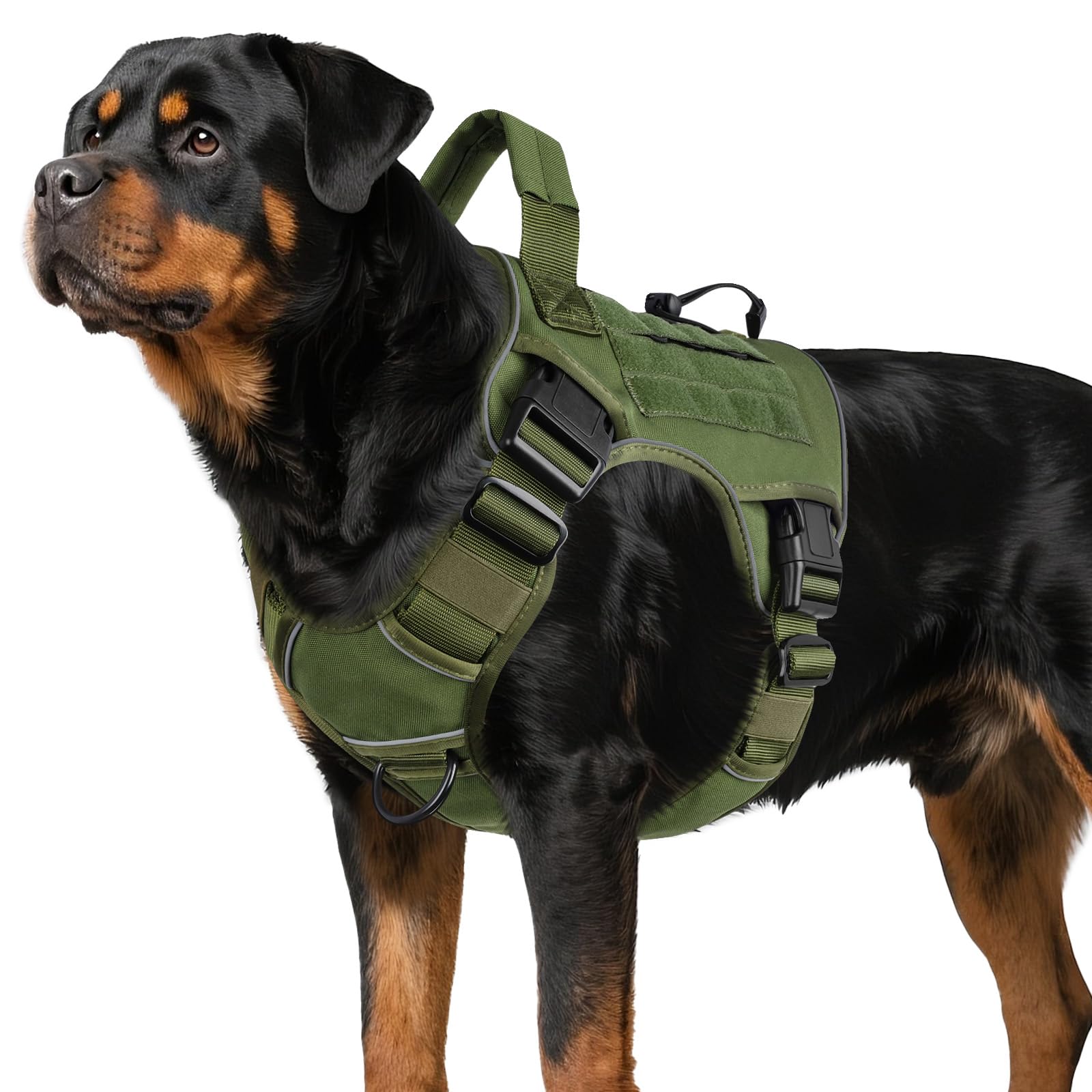 Heavy Duty Tactical Dog Harness Reflective Adjustable Vest