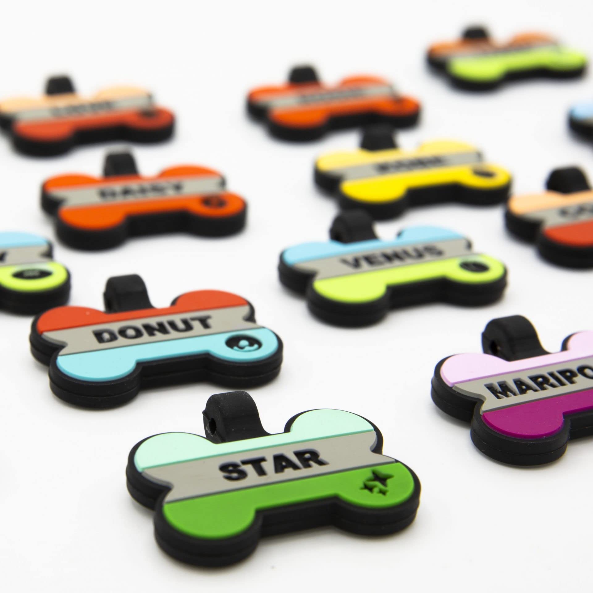 Silent Silicone Dog Tag Personalized Deep Engraved Durable