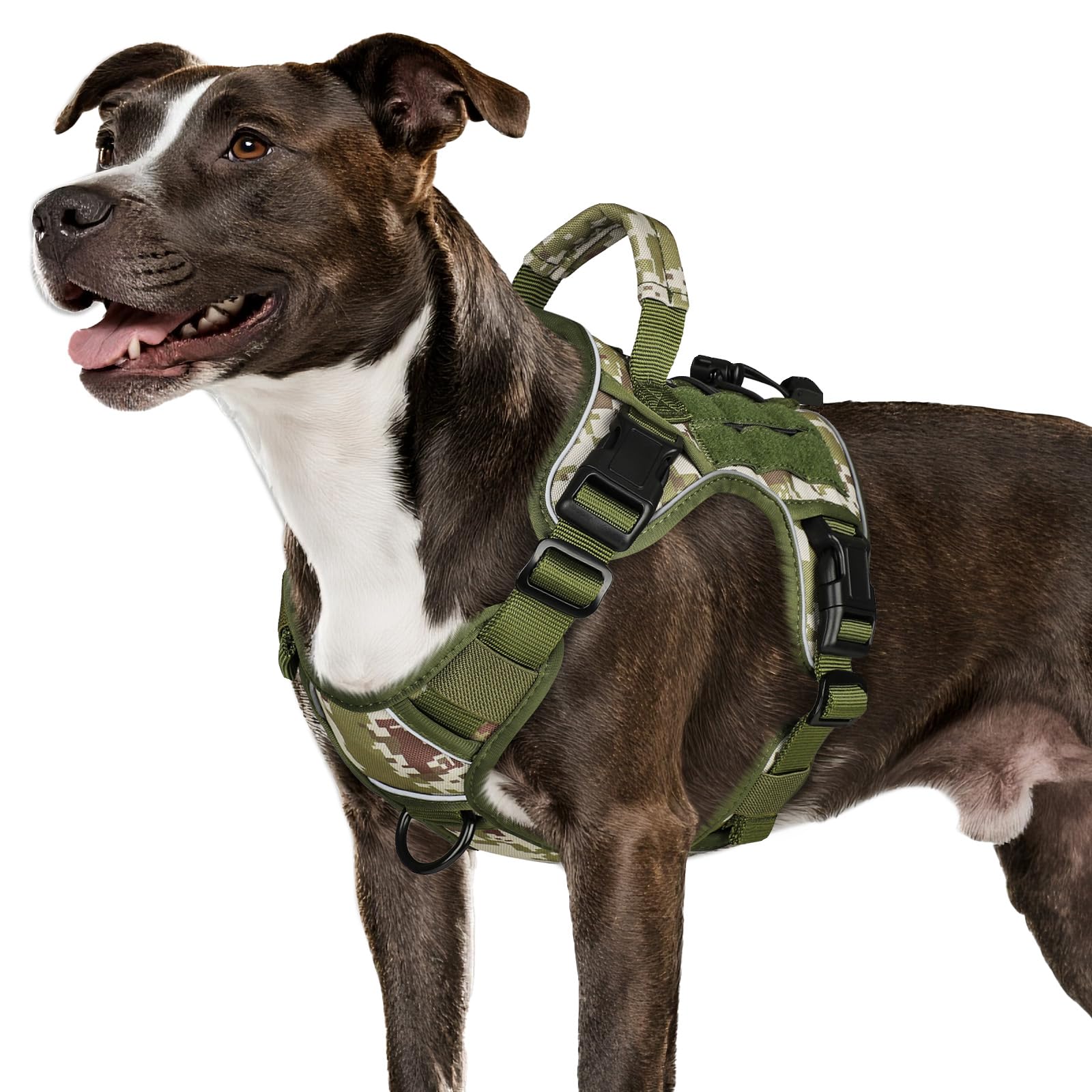 Heavy Duty Tactical Dog Harness Reflective Adjustable Vest
