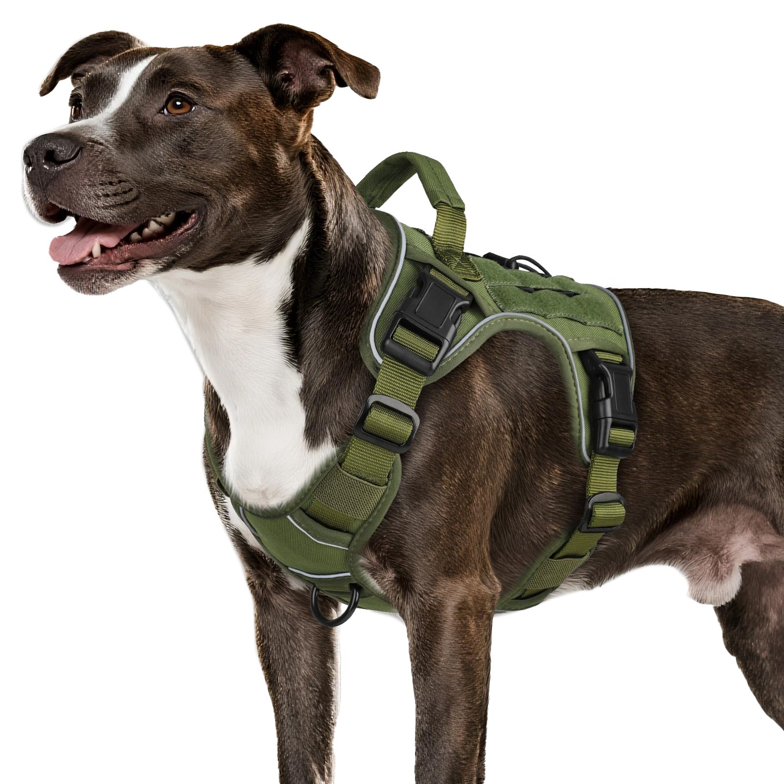 Heavy Duty Tactical Dog Harness Reflective Adjustable Vest