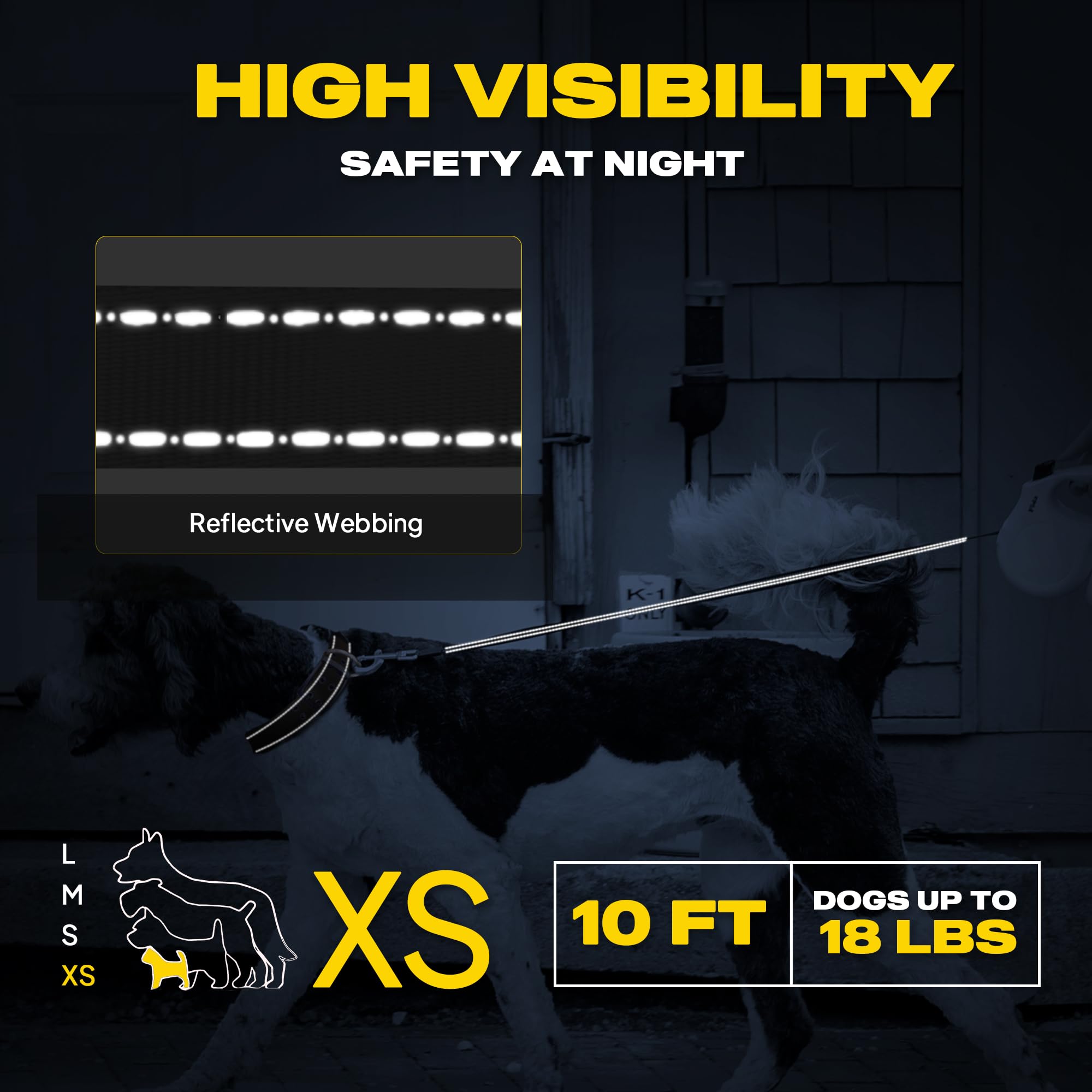 Retractable Dog Leash 16ft Heavy Duty One-Hand Brake