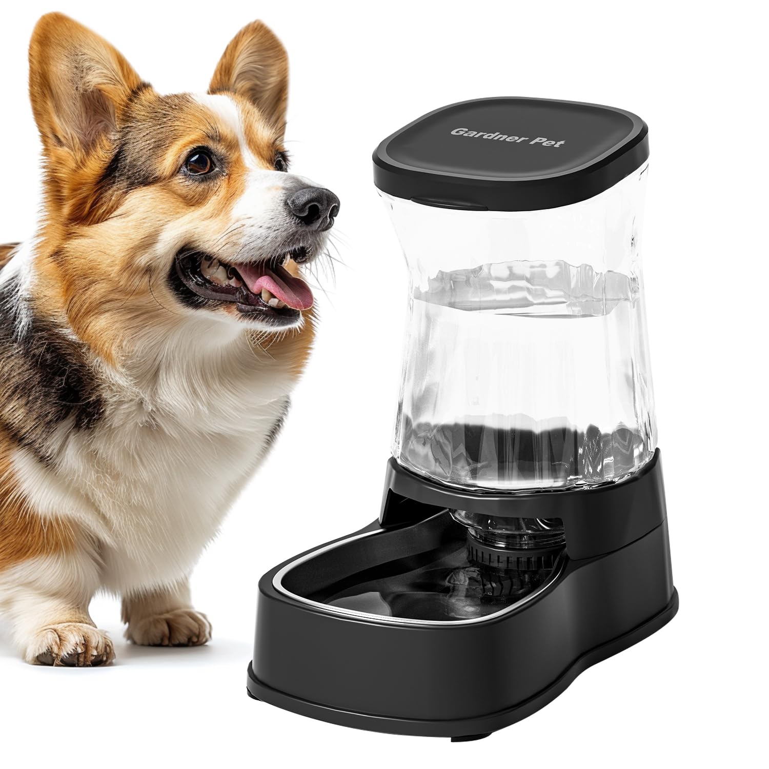 Automatic Dog Water Dispenser Stainless Steel Gravity Feeder