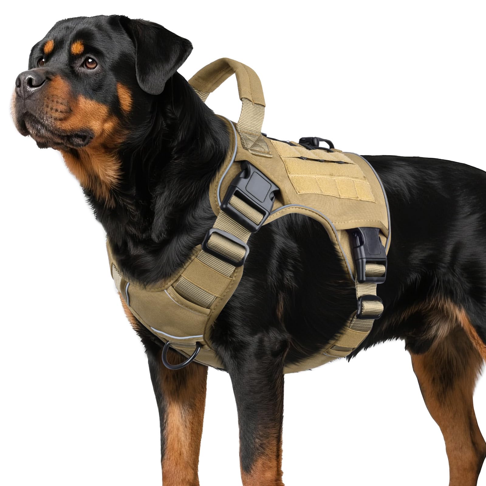 Heavy Duty Tactical Dog Harness Reflective Adjustable Vest