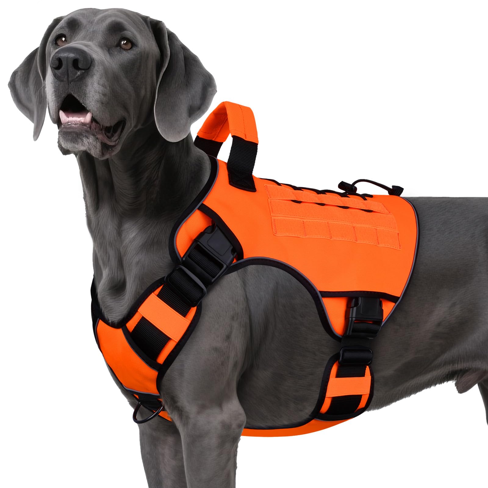 Heavy Duty Tactical Dog Harness Reflective Adjustable Vest