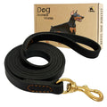 Leather Dog Leash Soft Strong Heavy Duty 5ft 6ft
