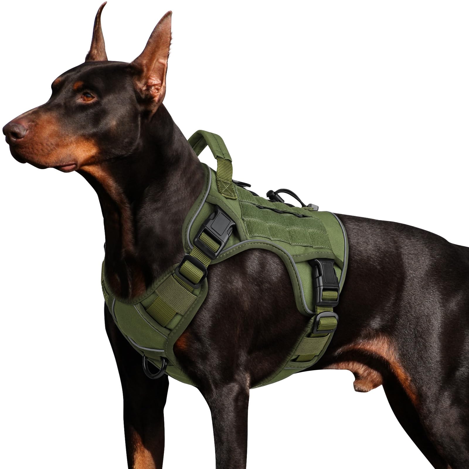 Heavy Duty Tactical Dog Harness Reflective Adjustable Vest