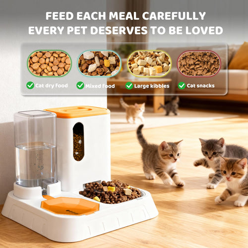 2-in-1 Pet Feeder and Waterer Gravity Large Capacity Set