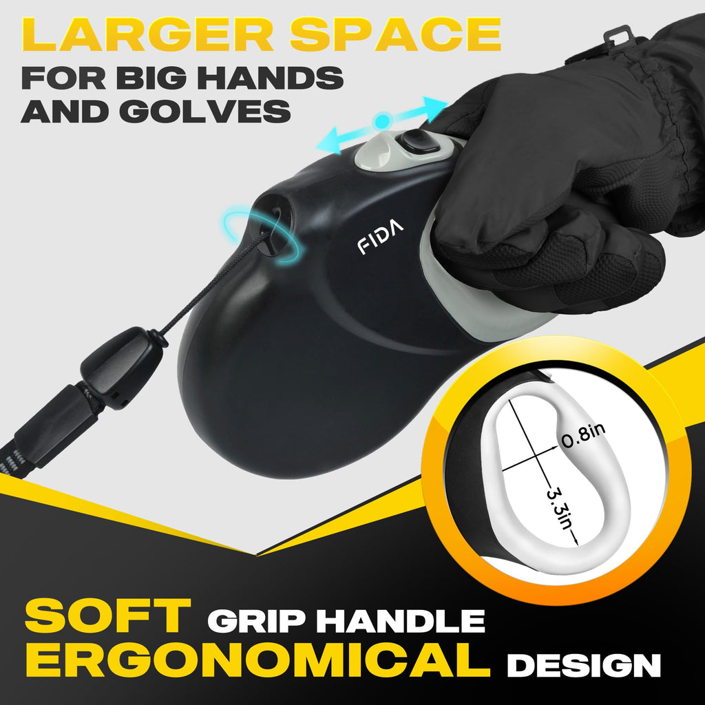 Retractable Dog Leash 30ft Heavy Duty Tangle-Free Lead