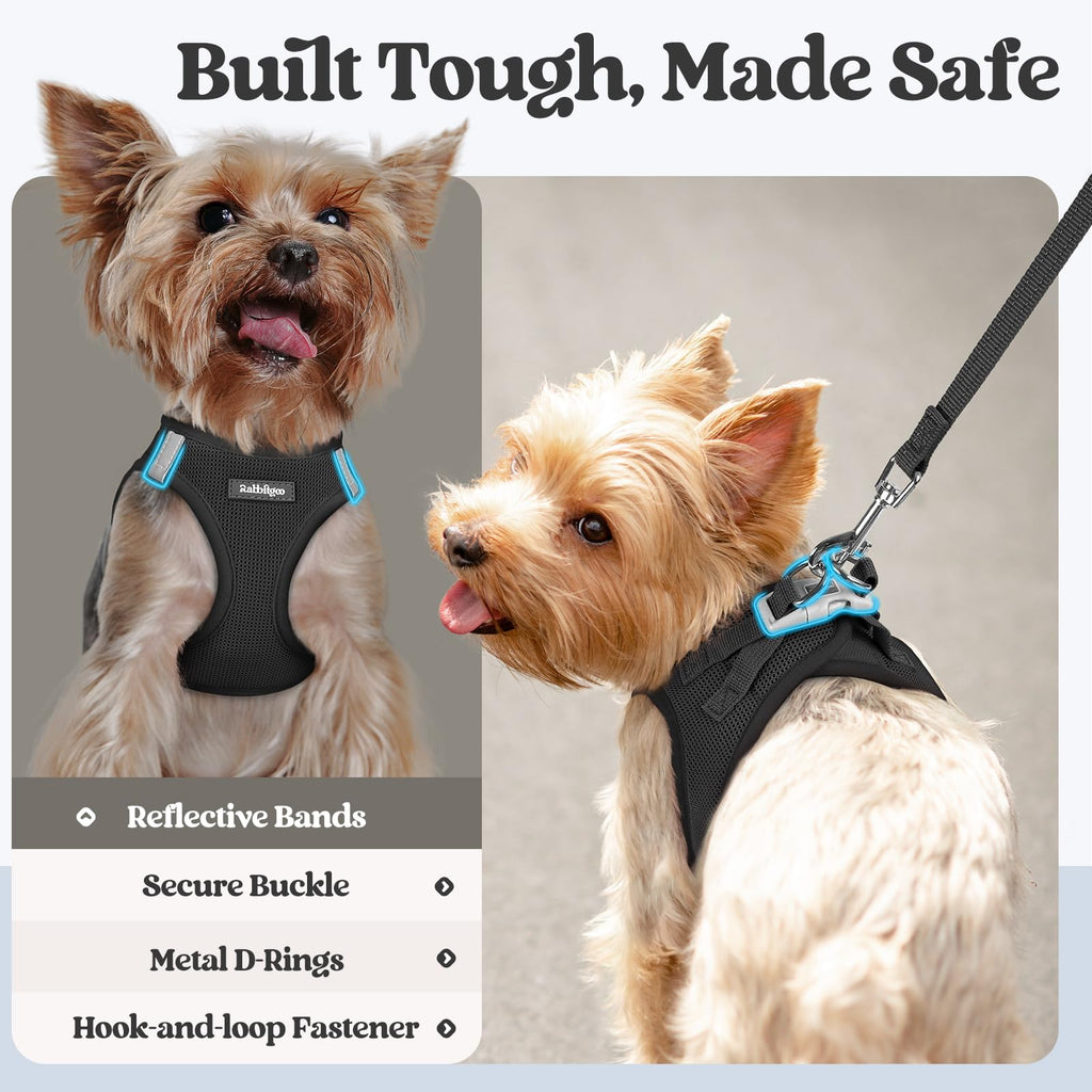 Soft Mesh Dog Harness and Leash Set Reflective Lightweight