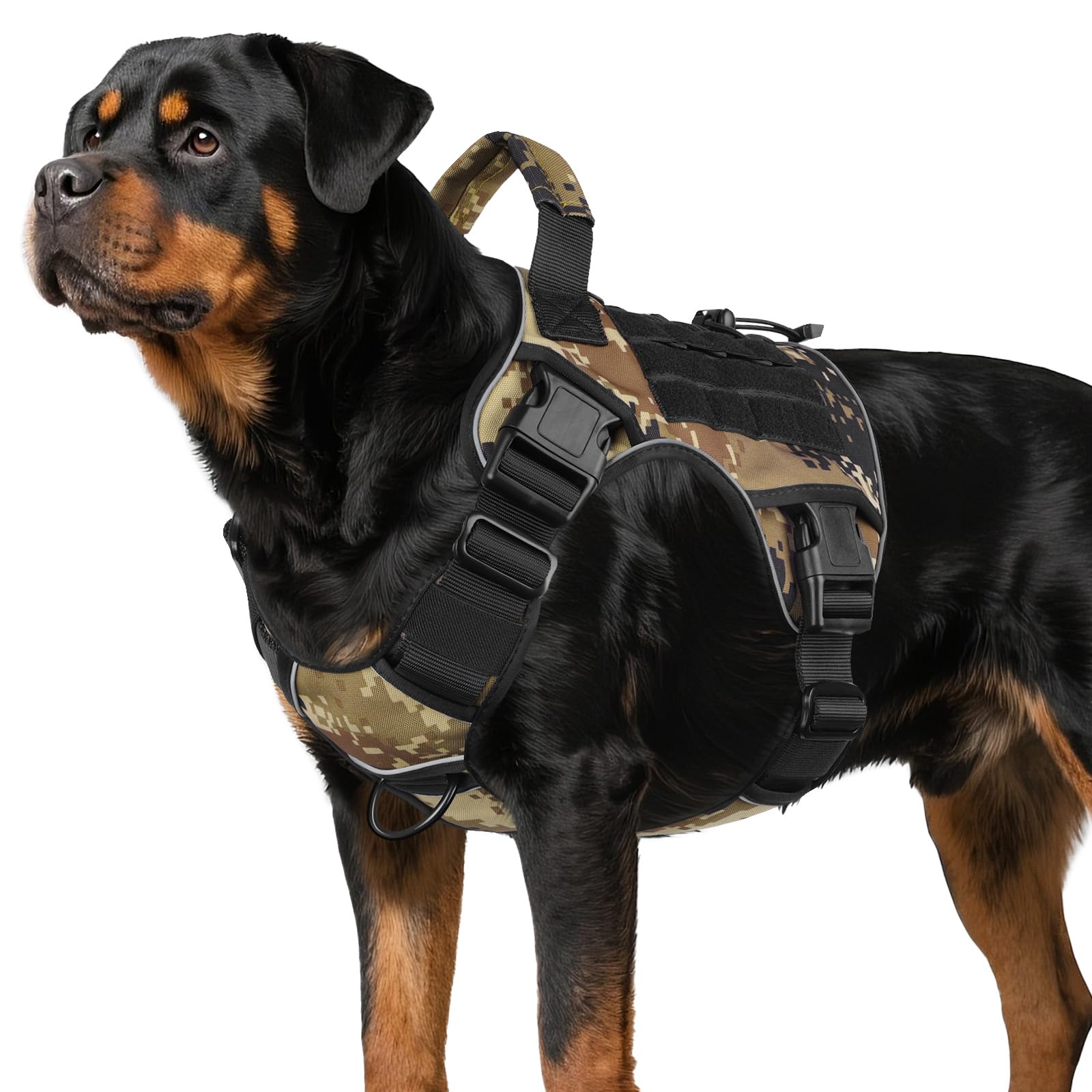 Heavy Duty Tactical Dog Harness Reflective Adjustable Vest