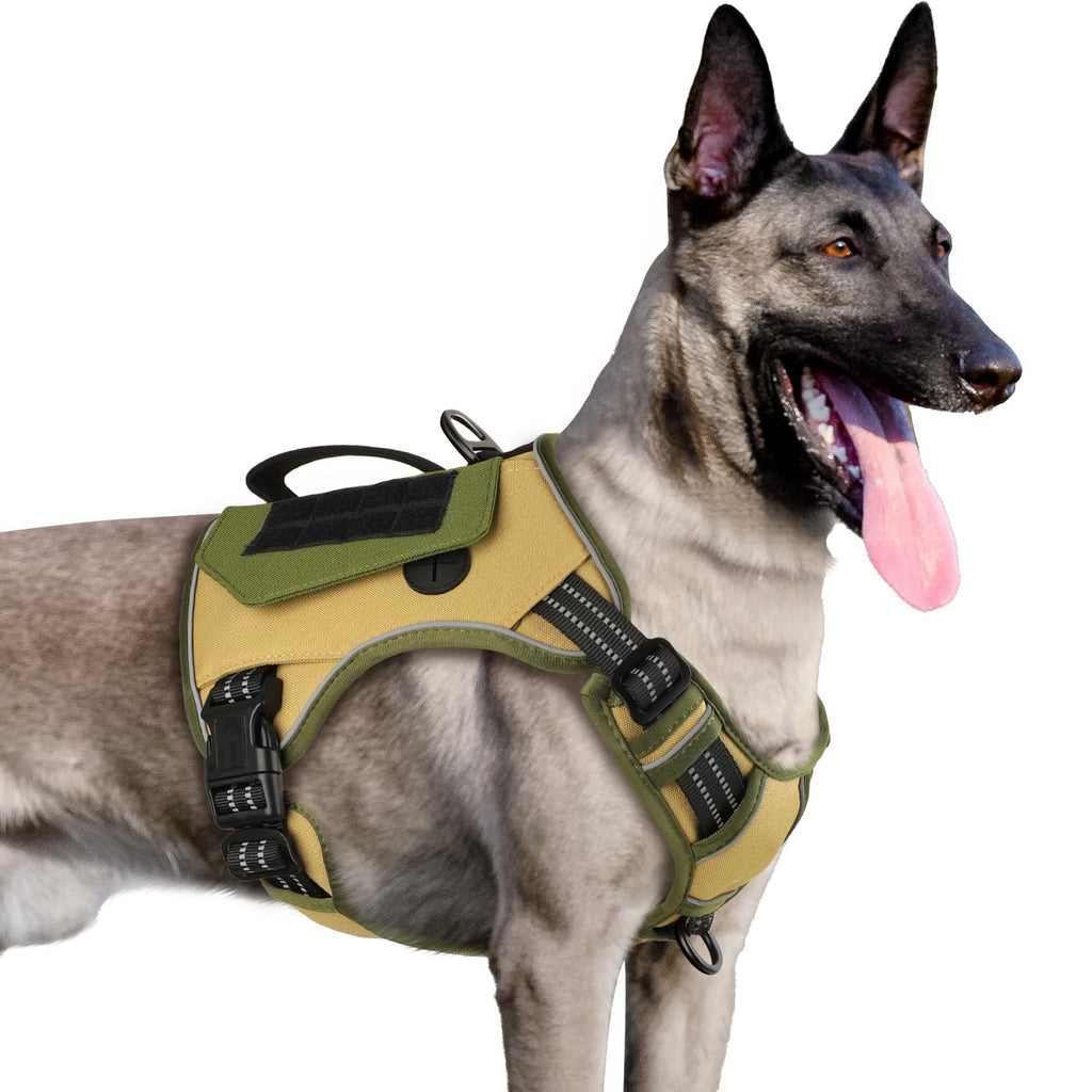 Heavy Duty Tactical Dog Harness Reflective Adjustable Vest