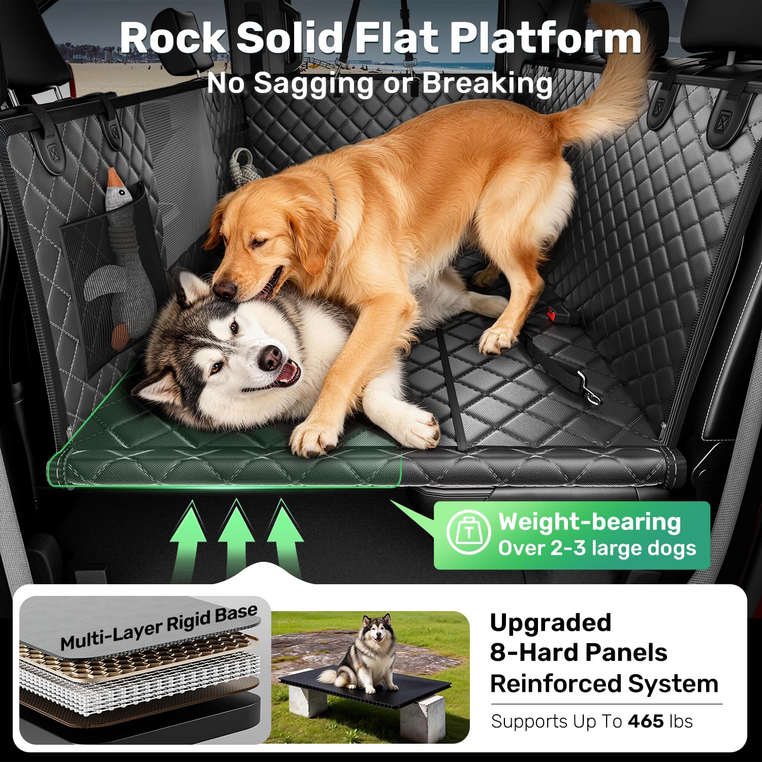 Zanch 2025 Upgraded Dog Car Seat Cover