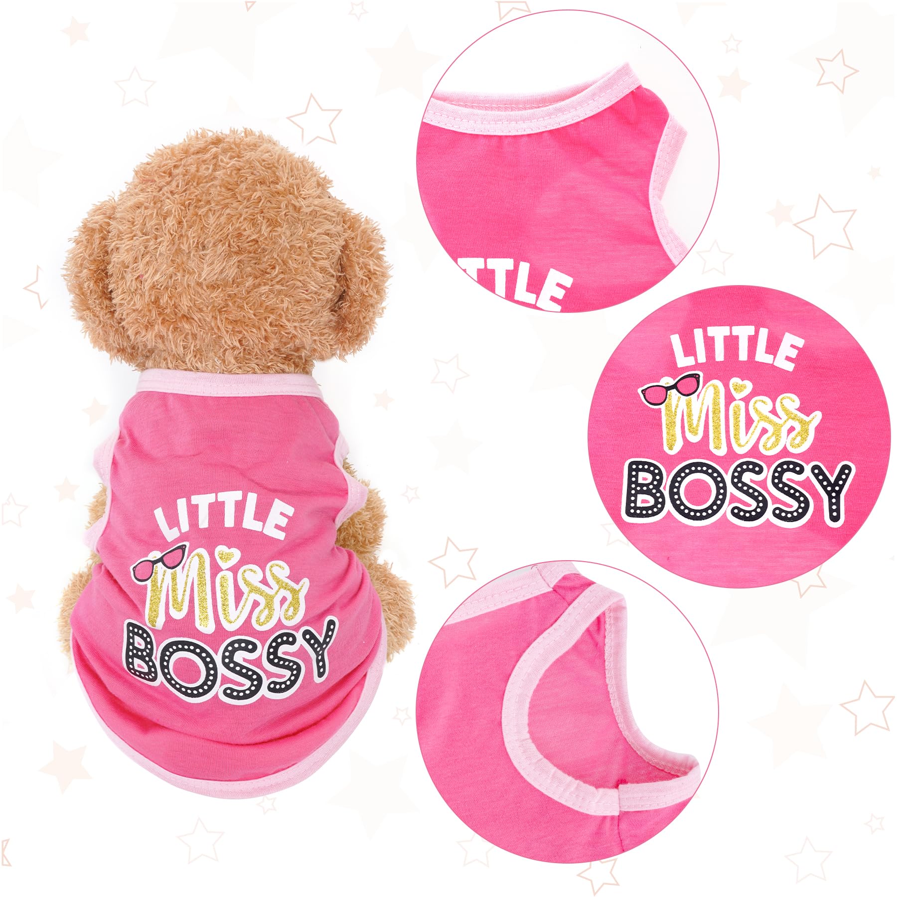 Dog T Shirts Summer Sleeveless Printed Pet Clothes