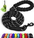 Rope Dog Leash Reflective Threads Padded Handle Durable