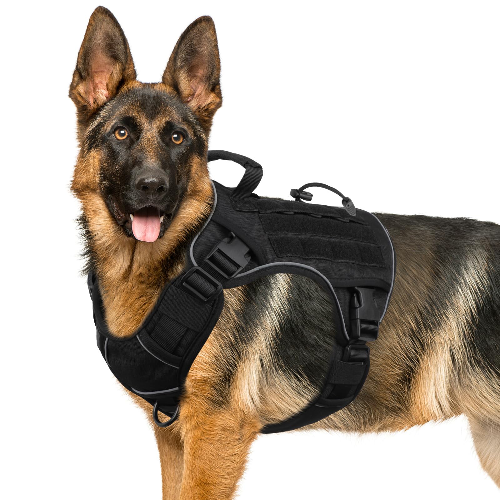 Heavy Duty Tactical Dog Harness Reflective Adjustable Vest