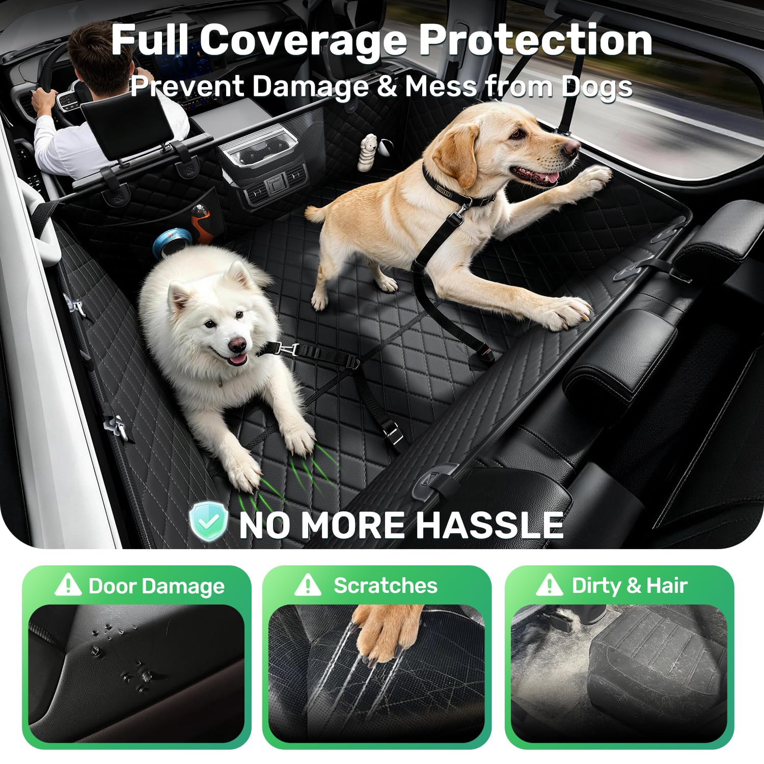 Zanch 2025 Upgraded Dog Car Seat Cover