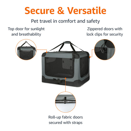 Amazon Basics Folding Soft Dog Crate