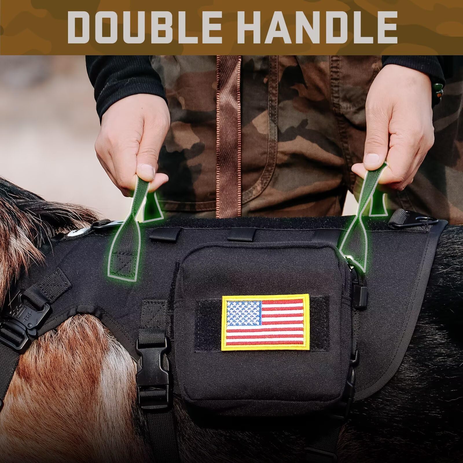 Tactical Dog Harness No Pull Adjustable with Handle