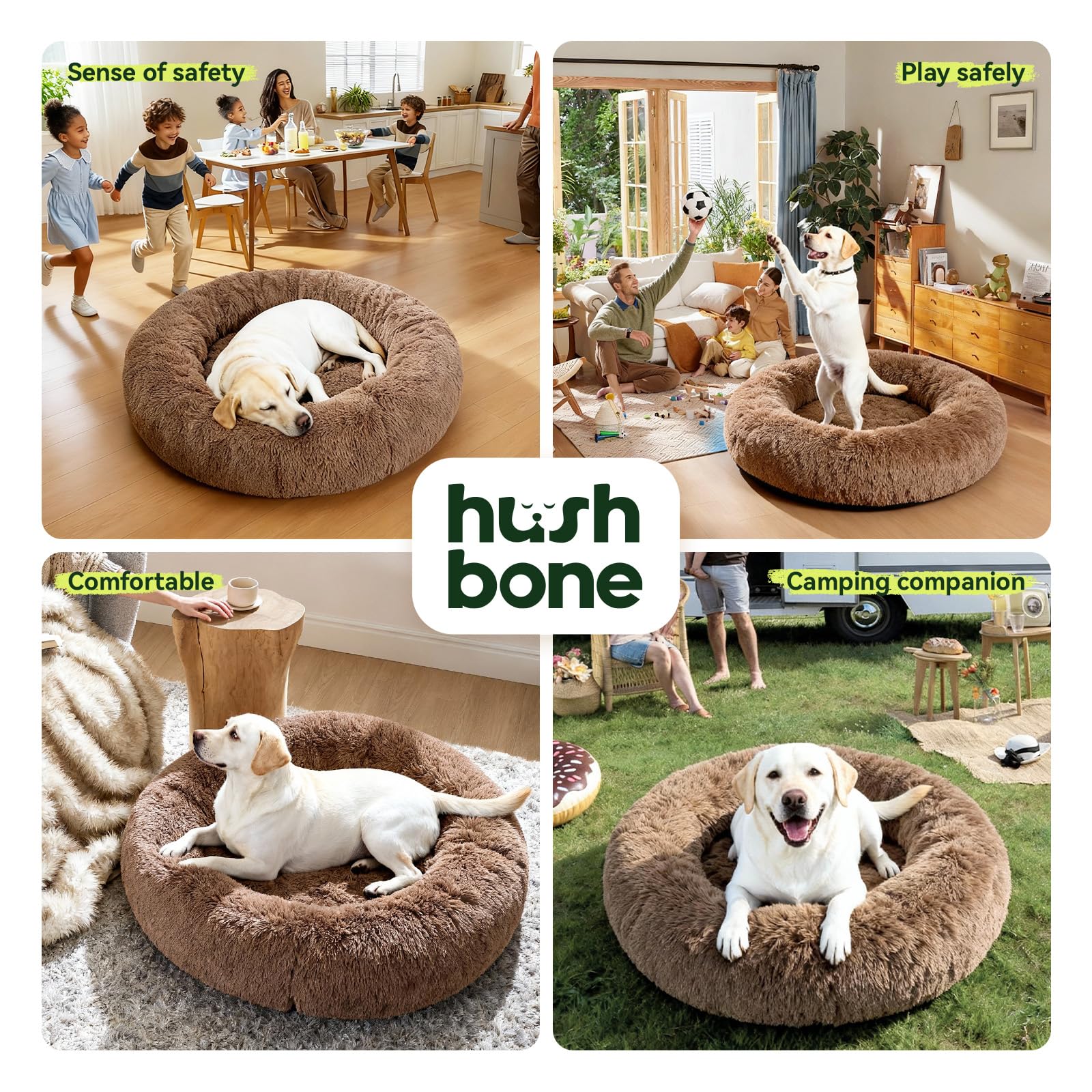 Large Orthopedic Dog Bed Cooling Gel Washable Cover